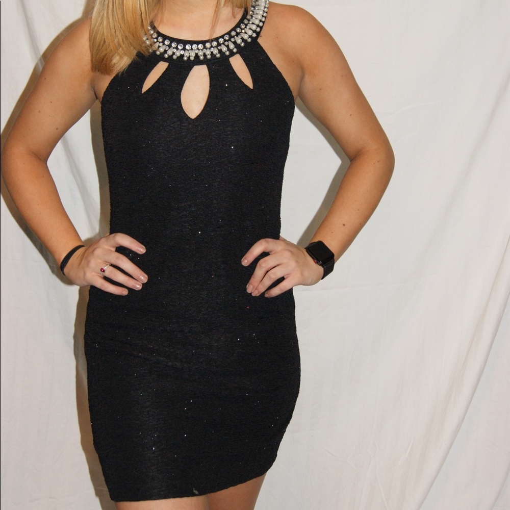black semi formal dress